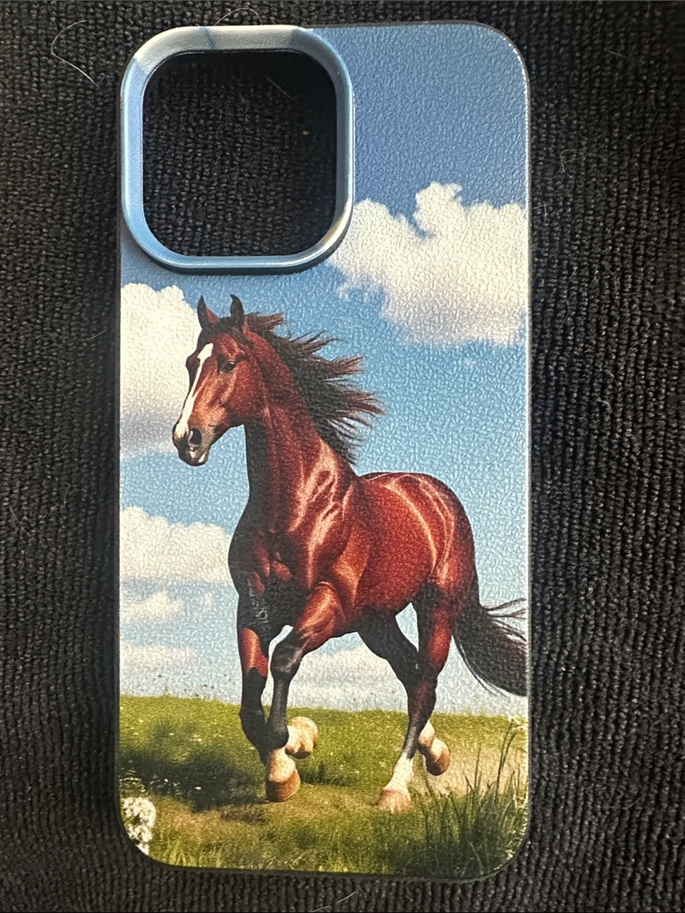 Blue Sky & Brown Horse Protective Phone Case - Unbranded
